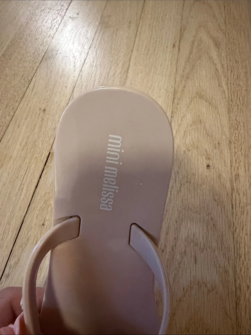 Mini Melissa Blush Pink Floral Jelly Flip Flops for Kids